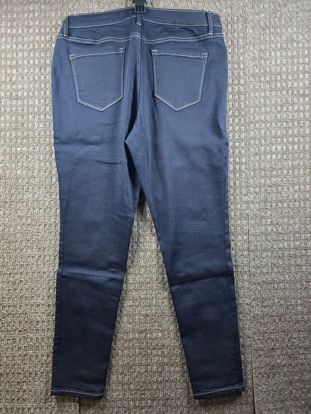 Nine West Cigarette Mid Rise Skinny Dark Jeans Size 14